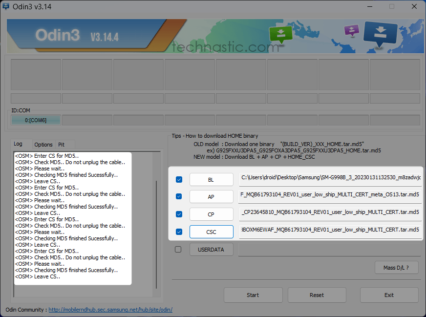 odin firmware files